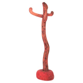 Olive Wood Coat Hanger by Behaghelfoiny For Sale