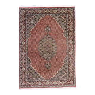 Vintage Persian Mahi Tabriz Rug - 03'04 X 04'09 For Sale