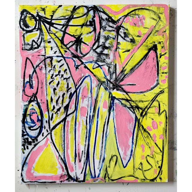 Paint Euphoria in Bloom, Contemporary Gestural Abstract Painting by Matt Higgins For Sale - Image 7 of 7