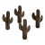 Vintage Silver-Tone Saguaro Cactus Napkin Rings, Set of Four For Sale
