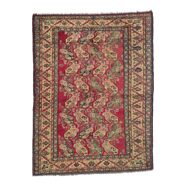 Vintage Afghani Rug, 04'04 X 05'08 For Sale