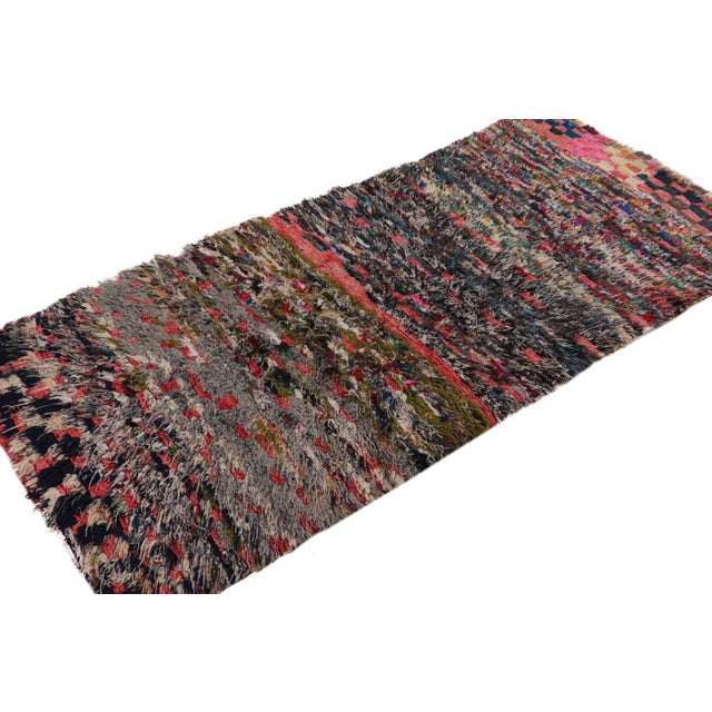 Rug & Kilim Vintage Moroccan Runner Rug in Polychromatic Geometric Pattern, From Rug & Kilim For Sale - Image 4 of 7