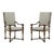 William and Mary Style Upholstered Armchairs- a Pair For Sale
