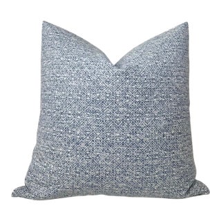 Sarong Woven Pillow Cover in Indigo, 20x20 Pillow For Sale