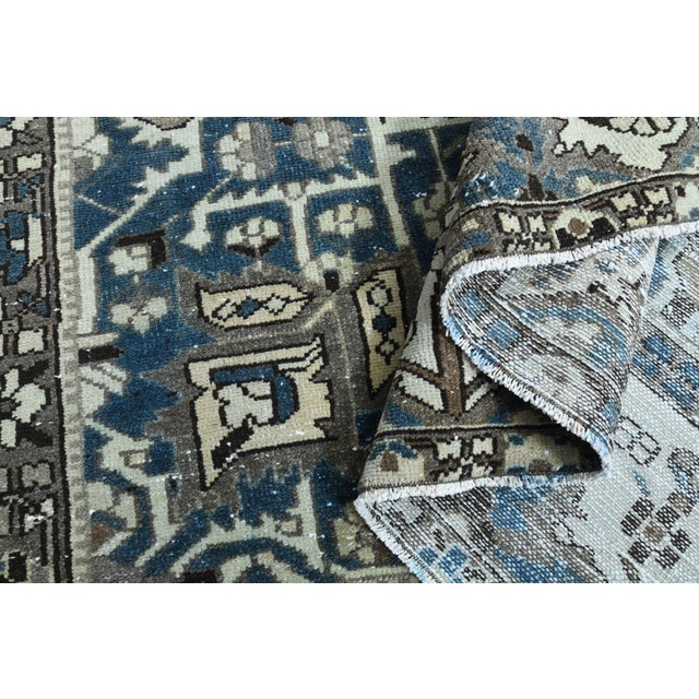 1970s Vintage Persian Handmade Wool Cotton Area Rug For Sale - Image 11 of 11