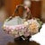 19th Century French Porcelain Barbotine Flower Basket With Twig Handle For Sale - Image 4 of 8