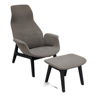 Set of Ventura Chair and Ottoman from Poliform For Sale