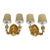 Pair French Empire Style Brass Swan Wall Sconces For Sale