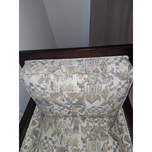 Traditional Pair of Large Mid Century Traditional Accent Chairs For Sale - Image 3 of 11