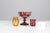 Red Bohemian Crystal Glass Set in Ruby Red and Yellow, 1880s, Set of 3 For Sale - Image 8 of 12