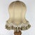 Vintage Italian Silk Lampshade Carved Wood Table Lamp, 1980s For Sale - Image 4 of 16