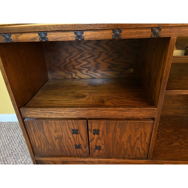 1940s Vintage Arts & Crafts Entertainment Center For Sale - Image 5 of 5