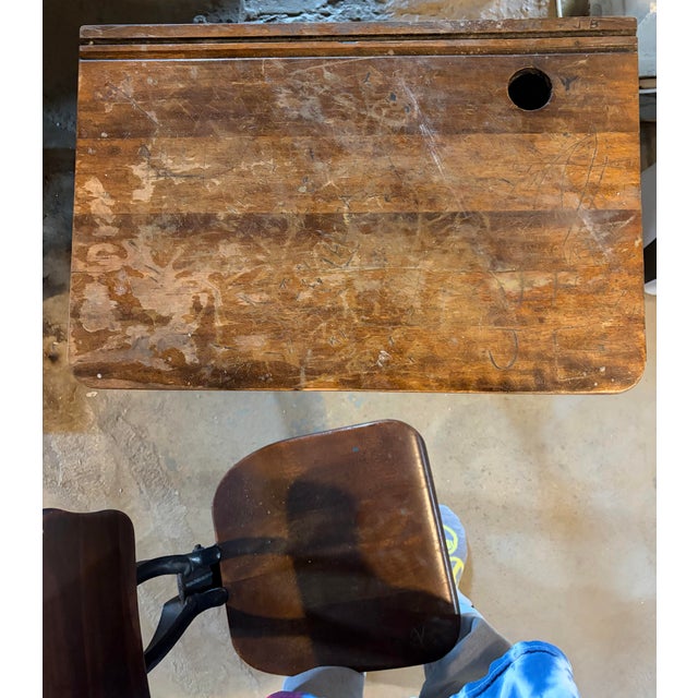 Metal Early 20th Century Cast Iron Desk For Sale - Image 7 of 7