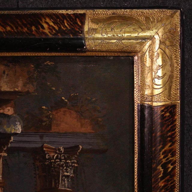 Venetian School Artist, Architectural Capriccio, 1750, Oil on Canvas For Sale - Image 8 of 16