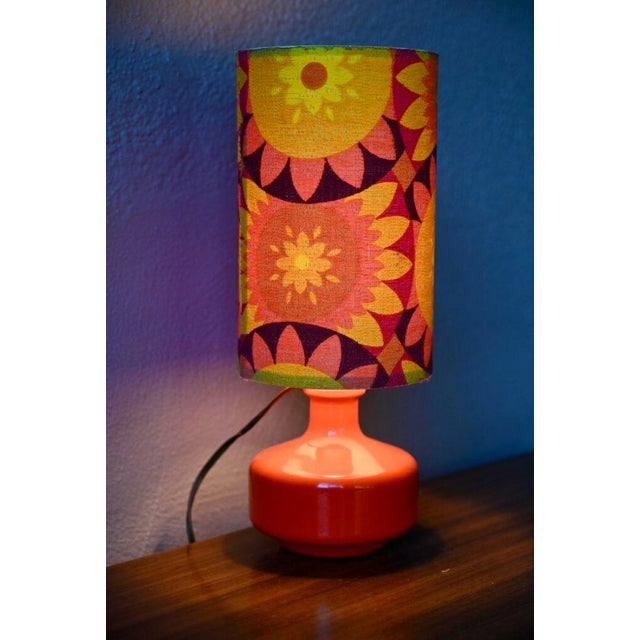 Vintage Orange Glass Table Lamp, 1970s For Sale - Image 12 of 14