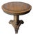 1930s French Art Deco Burl Wood Gueridon Table, Hand Painted Pedestal Base For Sale
