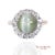 Cat's Eye and Diamond Ring Metal Type: 14K Gold, White Gold Total Item Weight: 5.6 Grams Ring Size: 5.25 (Resizable)...