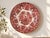 20th Century Delft Red Regina Wall Plate with Peacock Motif and Gold Decoration, Holland, 1950s For Sale - Image 3 of 17