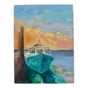 Dockside Dreaming, Original Oil Painting by Julia Lawing