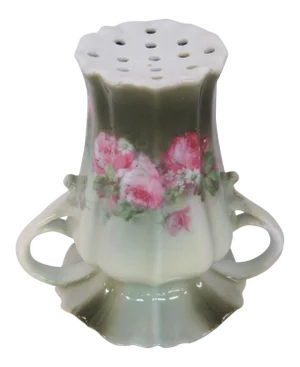 Rs Prussia Style Hand Painted Vintage Hat Pin Holder With Two Handles