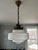 Glass 1930s Pendant Light With Glass Globe and Brass Canopy For Sale - Image 7 of 7