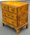 Mid 20th Century Burl Olivewood Italian Campaign Style Petite Four-Drawer Chest For Sale In Washington DC - Image 6 of 11
