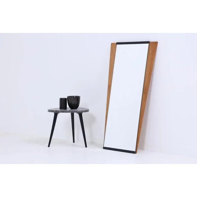 Wood Mid-Century Wooden Wall Mirror, 1960s For Sale - Image 7 of 7