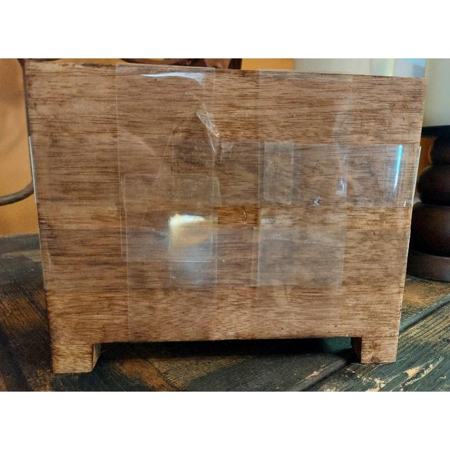 Mexican 9 Drawer Ceramic & Wood Jewelry Spice Herb Cabinet Apothecary Chest India For Sale - Image 3 of 6