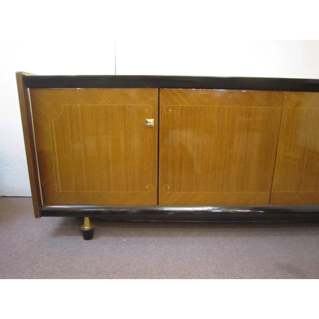 1960s Mid-Century Modern French Long Low Credenza For Sale - Image 9 of 13