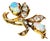 1970s 14K Yellow Gold Opal Rose Cut Diamond Pendant Brooch Pin For Sale