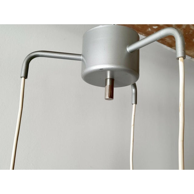 Vintage Space Age Cascade Chandelier with Flowers in Brushed Steel, 1960s-1970s For Sale - Image 3 of 9