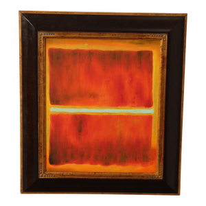 Abstract Expressionism Framed Color Block Painting