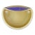 Vintage Seguso Murano 1956 Sapphire Blue Tan Gold Flecks Italian Art Glass Midcentury Decorative Bowl For Sale
