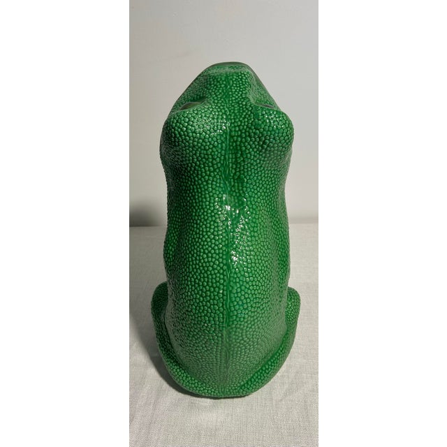 Mid 20th Century Gumps Vintage Italian Porcelain Frog Umbrella Stand For Sale In Naples, FL - Image 6 of 9