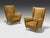 Mid-Century Modern Isa Bergamo, Camel Velvet, Bronze, Wingback Chairs, Italy, 1950s For Sale - Image 3 of 14