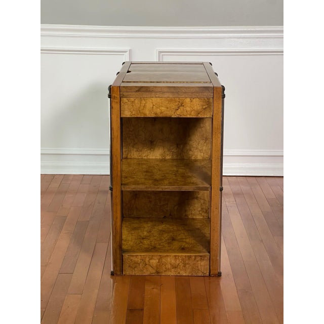 Mid 20th Century Midcentury Hollywood Regency Expandable Burl Wood Server For Sale - Image 5 of 18