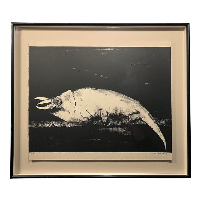 1962 Aubrey Schwartz 'Horned Lizard, From a Bestiary' Limited Edition Lithograph For Sale