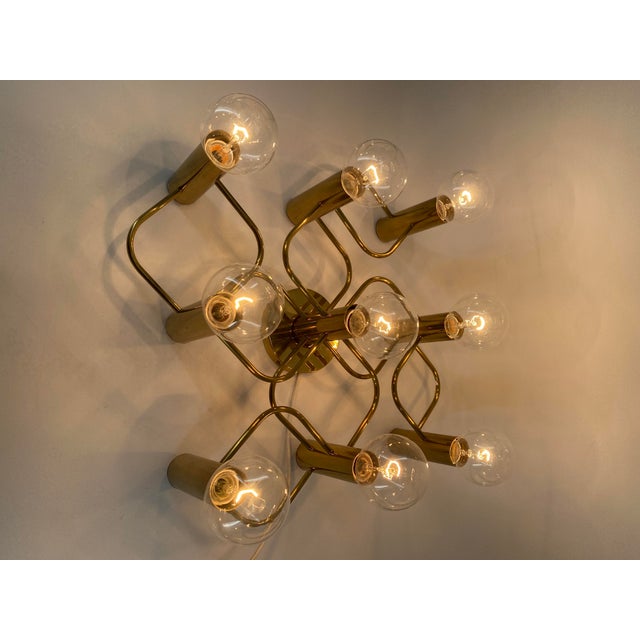 9-Light Ceiling Lamp by Gaetano Sciolari for Leola, Germany, 1980s For Sale - Image 12 of 18