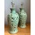 Vintage Celadon Pierced Ceramic Lamps - a pair For Sale - Image 9 of 12