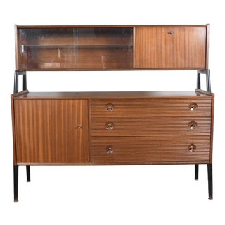 Mid 20th Century Double High Sideboard in Mahogany by Nathan For Sale
