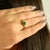 Certified 1Ct Square Cut Natural Emerald & Diamond Solitaire Ring Size 6 in 14k Gold For Sale In New York - Image 6 of 14