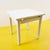 Minimalist White Wooden Table, in Good conditions. Designed 1990 to 1999 This piece is attributed to the mentioned...