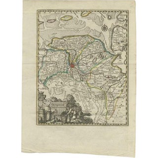 Antique Map of the Province of Groningen by Keizer & De Lat, 1788 For Sale