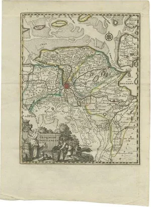 Antique Map of the Province of Groningen by Keizer & De Lat, 1788