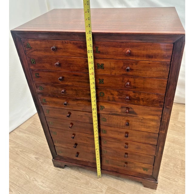 Antique Industrial Multi Twenty Drawer Mercantile Sheet Music, Filing Chest For Sale - Image 12 of 18