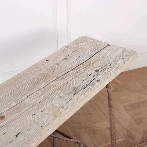 French Bleached Trestle Table For Sale - Image 4 of 6
