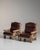 1970s Brutalist Brown Wood Pair of Club Chairs For Sale - Image 15 of 15