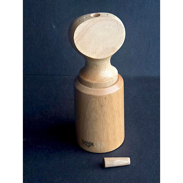1980s Vintage Dansk Beechwood Salt and Pepper Mill Designed by Jens Harald Quistgaard For Sale - Image 5 of 9