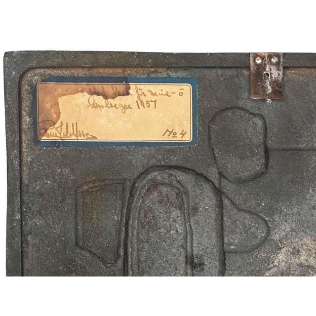 Allan Ebeling, Art Deco Modernist Wall Relief of a Football Player, 1930s, Cast Iron For Sale - Image 11 of 14