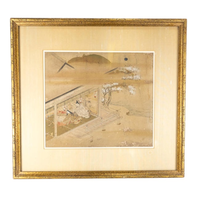 18th Century Japanese Edo Period Kano School Watercolor Painting on Paper For Sale